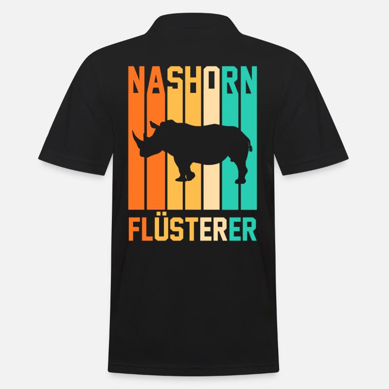 Nashorn - Männer Poloshirt - Schwarz