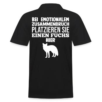 Fuchs - Männer Poloshirt - Schwarz - Hinten - Kai (181cm)
