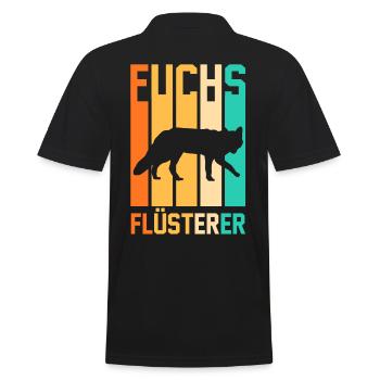 Fuchs - Männer Poloshirt - Schwarz - Hinten - Kai (181cm)