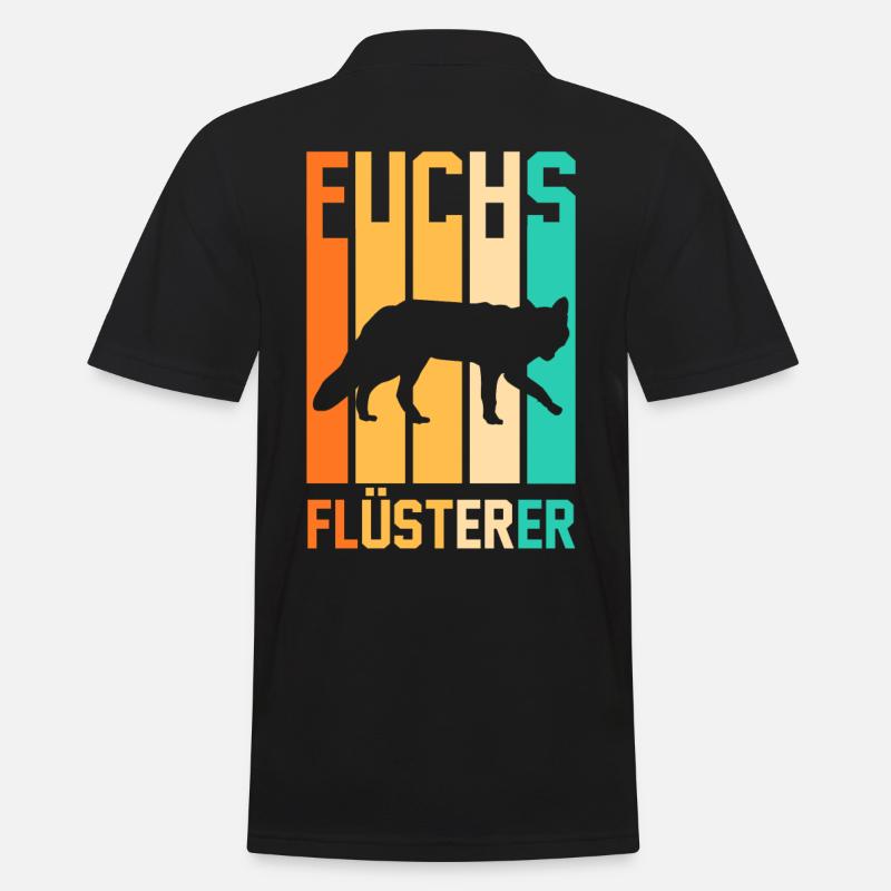 Fuchs - Männer Poloshirt - Schwarz