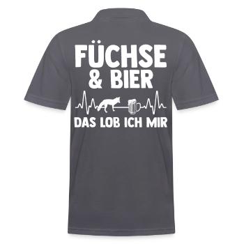Fuchs - Männer Poloshirt - Anthrazit - Hinten - Nico (186cm)