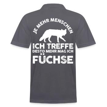 Fuchs - Männer Poloshirt - Anthrazit - Hinten - Nico (186cm)