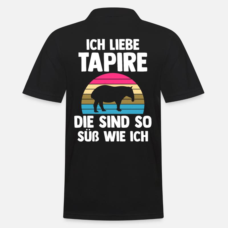 Tapir - Männer Poloshirt - Schwarz