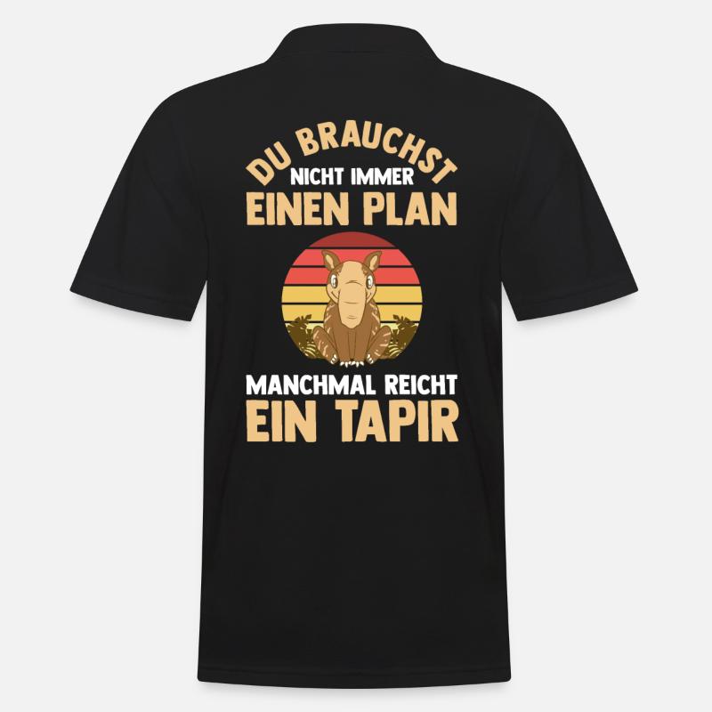 Tapir - Männer Poloshirt - Schwarz