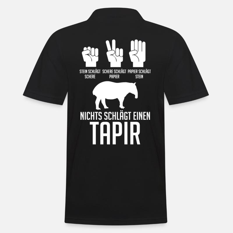 Tapir - Männer Poloshirt - Schwarz