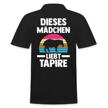 Tapir - Männer Poloshirt - Schwarz - Hinten - Kai (181cm)