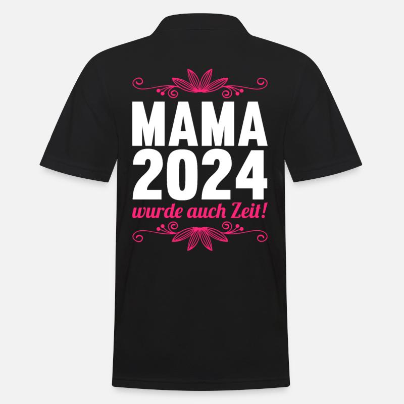 Werdende Mama 2024 - Männer Poloshirt - Schwarz