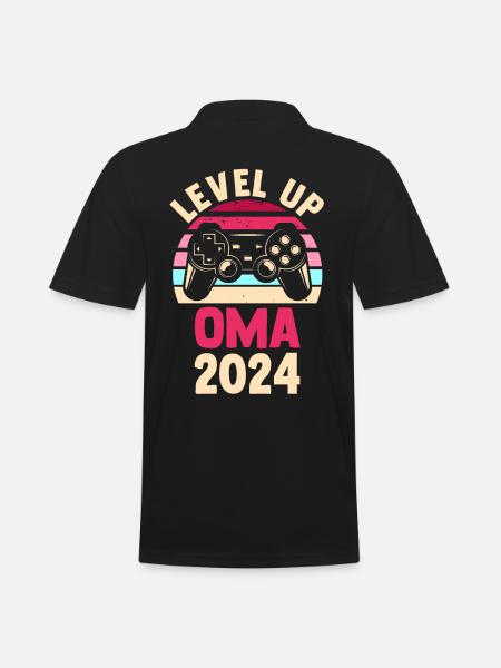 Werdende Oma 2024 - Männer Poloshirt - Schwarz