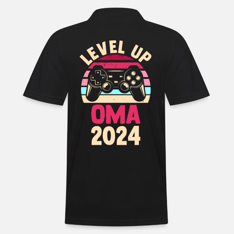 Werdende Oma 2024 - Männer Poloshirt - Schwarz