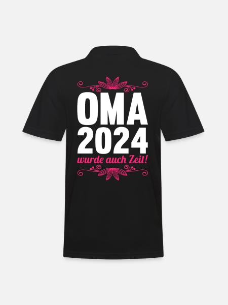 Werdende Oma 2024 - Männer Poloshirt - Schwarz