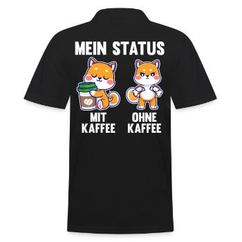 Hund Mein Status Mit Kaffee Ohne Kaffee - Männer Poloshirt - Schwarz - Hinten - Kai (181cm)