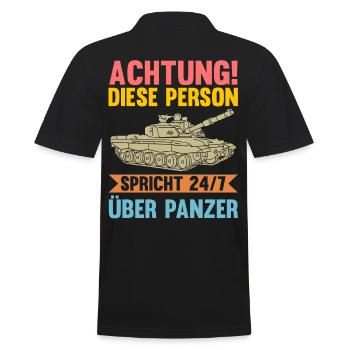 Tanker Soldat Char - Polo Homme - noir - Dos - Kai (181cm)