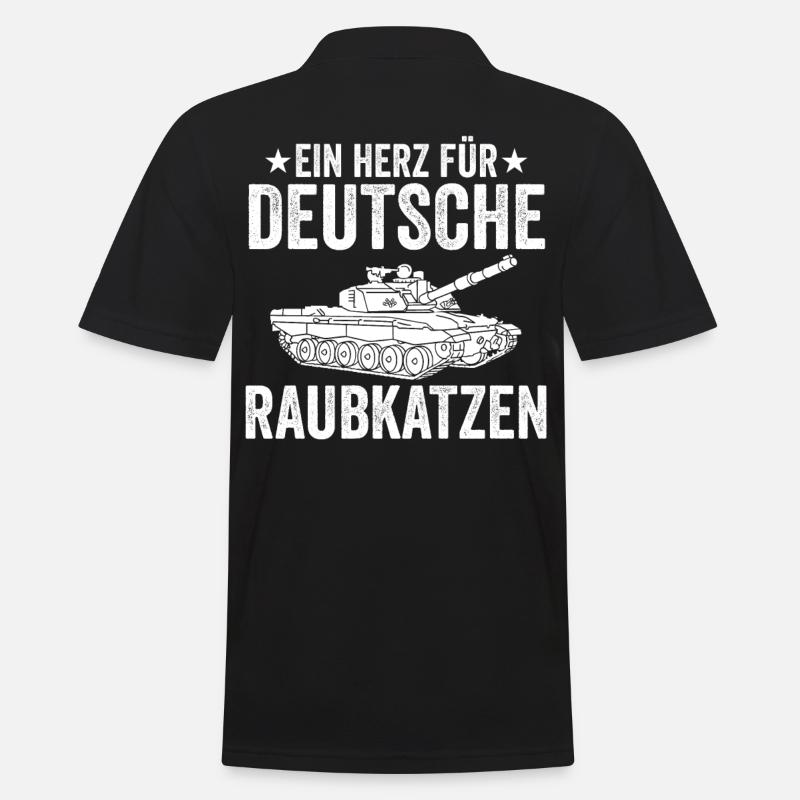 Panzerfahrer Soldat Panzer - Männer Poloshirt - Schwarz