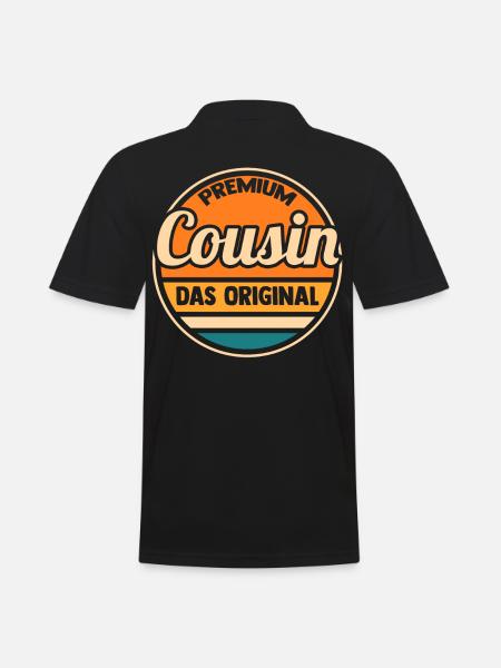 Cousins Cousin - Männer Poloshirt - Schwarz