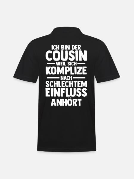 Cousins Cousin - Männer Poloshirt - Schwarz