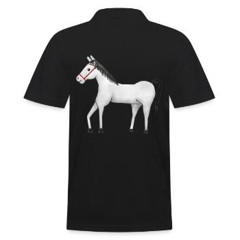 Ross, Stallion, Horse, Horse Fool, Rider, Horse, Horse - Men's Polo Shirt - black - Back - Kai (181cm)