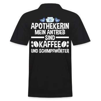 Apotheke Kaffee Pharmazie Mediziner Apothekerin - Männer Poloshirt - Schwarz - Hinten - Kai (181cm)