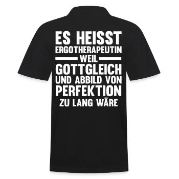 Ergotherapie Ergotherapeutin - Männer Poloshirt - Schwarz - Hinten - Kai (181cm)