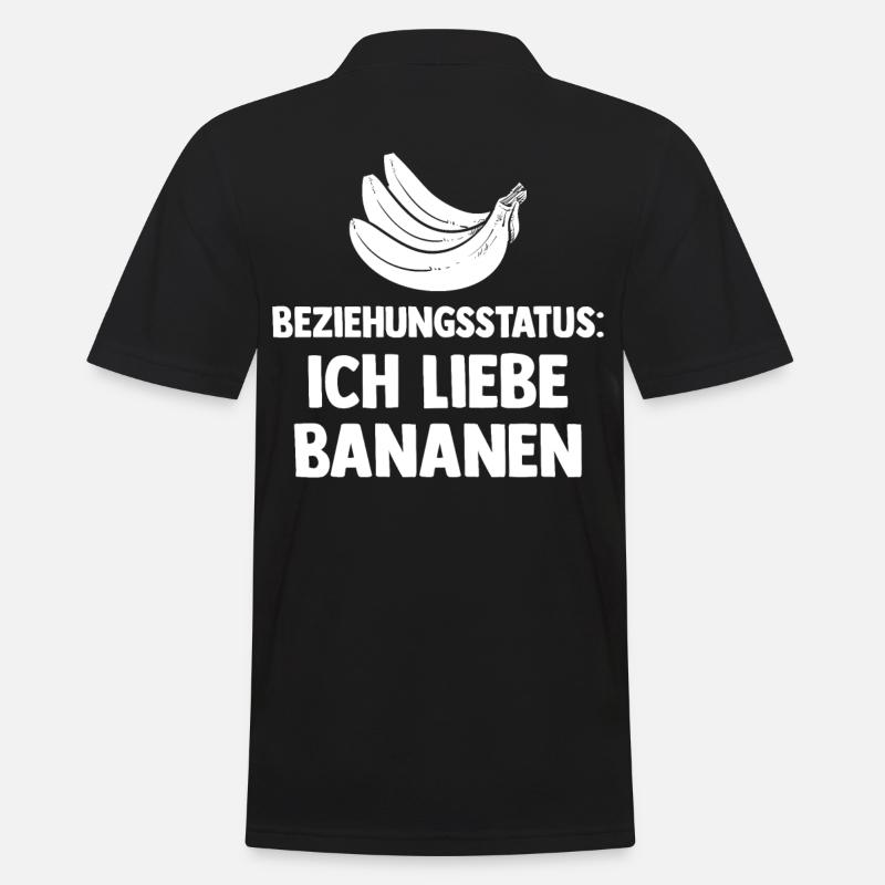 Früchte Beziehungsstatus Banane - Männer Poloshirt - Schwarz