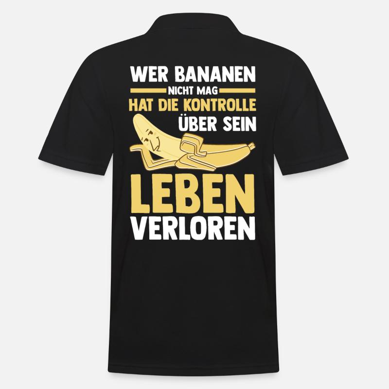 Früchte Banane - Männer Poloshirt - Schwarz