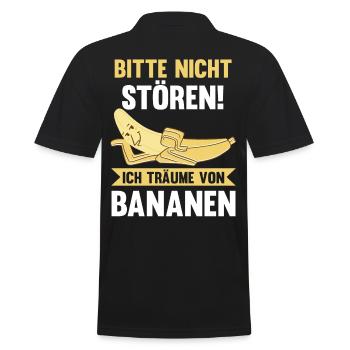 Früchte Banane - Männer Poloshirt - Schwarz - Hinten - Kai (181cm)