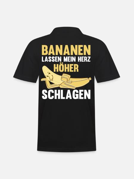 Früchte Banane - Männer Poloshirt - Schwarz