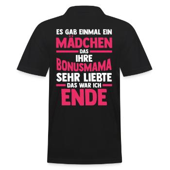 Stiefmutter Stiefmama Bonusmama Stieftochter - Männer Poloshirt - Schwarz - Hinten - Kai (181cm)