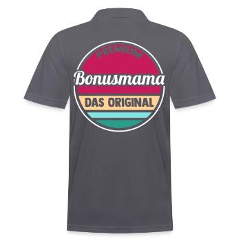 Stiefmutter Stiefmama Bonusmama - Männer Poloshirt - Anthrazit - Hinten - Nico (186cm)