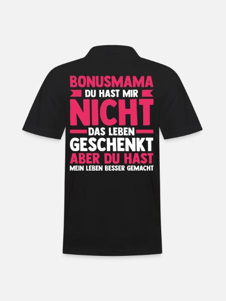 Stiefmutter Stiefmama Bonusmama - Männer Poloshirt - Schwarz