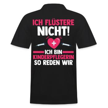Erzieherin Kindergärtnerin Kinderpflegerin - Männer Poloshirt - Schwarz - Hinten - Kai (181cm)