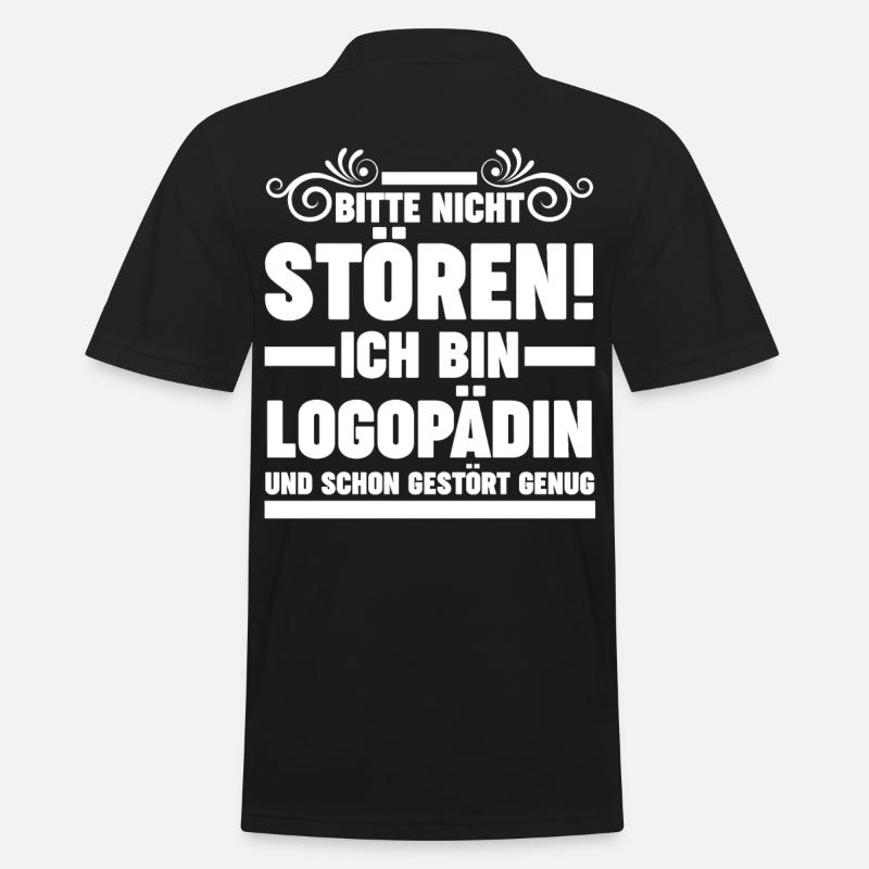 Logopädie Logopädin - Männer Poloshirt - Schwarz