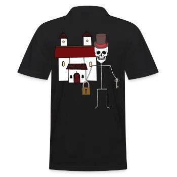 Schloss Geist Gespenst Mitternacht Gespenst Horror - Männer Poloshirt - Schwarz - Hinten - Kai (181cm)