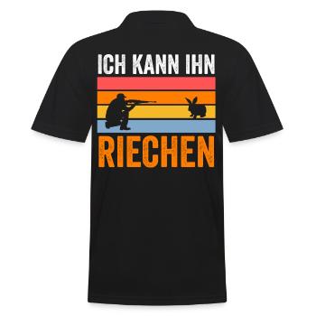 Hasenjäger Hasenjagd Kaninchenjagd Jäger - Männer Poloshirt - Schwarz - Hinten - Kai (181cm)
