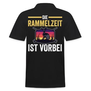 Hasenjäger Hasenjagd Kaninchenjagd Jäger - Männer Poloshirt - Schwarz - Hinten - Kai (181cm)