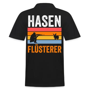 Hasenjäger Hasenjagd Kaninchenjagd Jäger - Männer Poloshirt - Schwarz - Hinten - Kai (181cm)