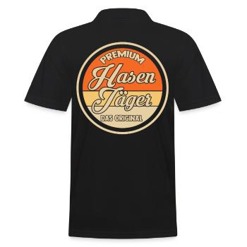 Hasenjäger Hasenjagd Kaninchenjagd Jäger - Männer Poloshirt - Schwarz - Hinten - Kai (181cm)