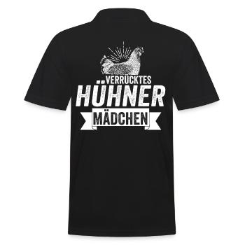 Huhn Hühnerstall Bauernhof Bauer Landwirt Hühner - Männer Poloshirt - Schwarz - Hinten - Kai (181cm)