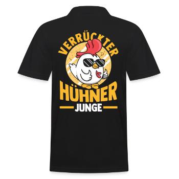 Huhn Hühnerstall Bauernhof Bauer Landwirt Hühner - Männer Poloshirt - Schwarz - Hinten - Kai (181cm)