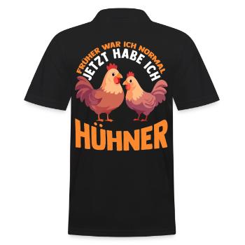 Huhn Hühnerstall Bauernhof Bauer Landwirt Hühner - Männer Poloshirt - Schwarz - Hinten - Kai (181cm)