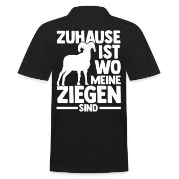 Ziege Ziegenbauer Bauernhof Landwirt Bauer Ziegen - Männer Poloshirt - Schwarz - Hinten - Kai (181cm)