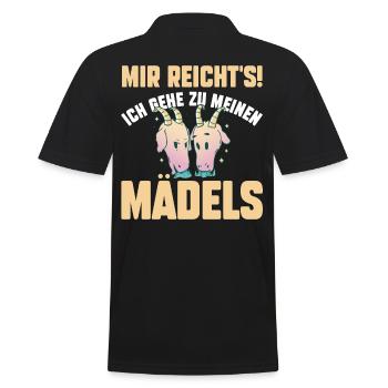 Ziege Ziegenbauer Bauernhof Landwirt Bauer Ziegen - Männer Poloshirt - Schwarz - Hinten - Kai (181cm)