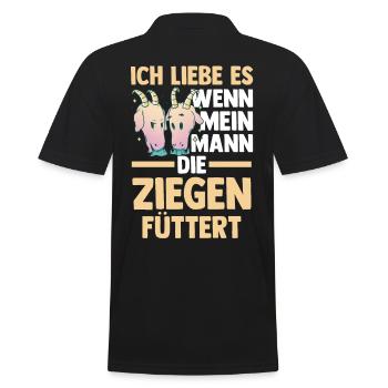 Ziege Ziegenbauer Bauernhof Landwirt Bauer Ziegen - Männer Poloshirt - Schwarz - Hinten - Kai (181cm)