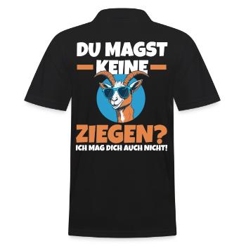 Ziege Ziegenbauer Bauernhof Landwirt Bauer Ziegen - Männer Poloshirt - Schwarz - Hinten - Kai (181cm)
