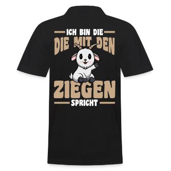 Ziege Ziegenbauer Bauernhof Landwirt Bauer Ziegen - Männer Poloshirt - Schwarz - Hinten - Kai (181cm)