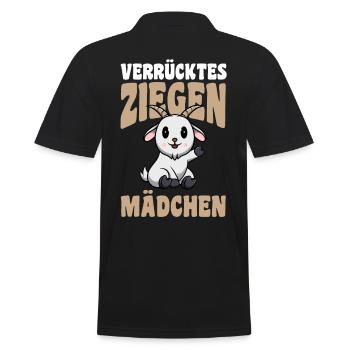 Ziege Ziegenbauer Bauernhof Landwirt Bauer Ziegen - Männer Poloshirt - Schwarz - Hinten - Kai (181cm)