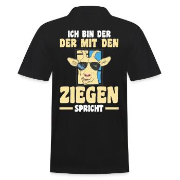 Ziege Ziegenbauer Bauernhof Landwirt Bauer Ziegen - Männer Poloshirt - Schwarz - Hinten - Kai (181cm)