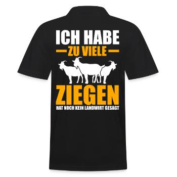 Ziege Ziegenbauer Bauernhof Landwirt Bauer Ziegen - Männer Poloshirt - Schwarz - Hinten - Kai (181cm)