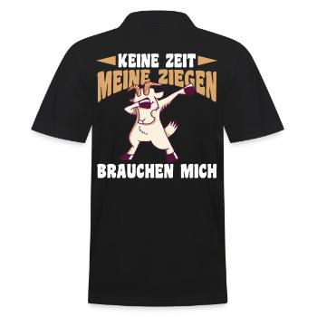 Ziege Ziegenbauer Bauernhof Landwirt Bauer Ziegen - Männer Poloshirt - Schwarz - Hinten - Kai (181cm)
