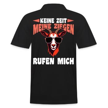 Ziege Ziegenbauer Bauernhof Landwirt Bauer Ziegen - Männer Poloshirt - Schwarz - Hinten - Kai (181cm)