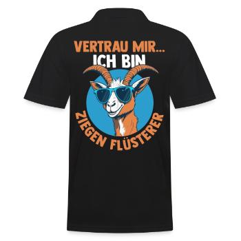 Ziege Ziegenbauer Bauernhof Landwirt Bauer Ziegen - Männer Poloshirt - Schwarz - Hinten - Kai (181cm)